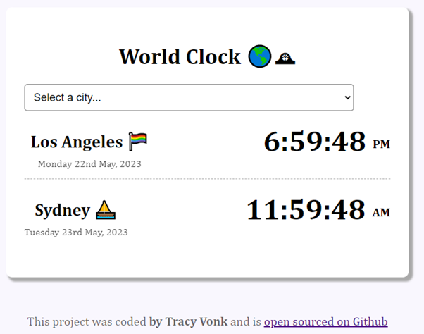 World Clock project